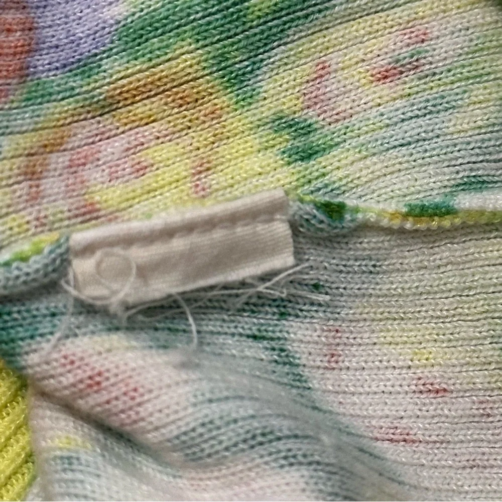 Anthropologie Yellow Bird Women’s S Colored Pencil Yellow Green Floral Cardigan - Picture 8 of 10